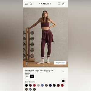 Varley Wine High-Rise Leggings 25” inseam